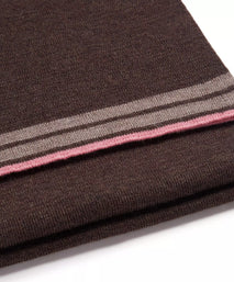 Brown Knitted Merino Wool Hat & Scarf Set