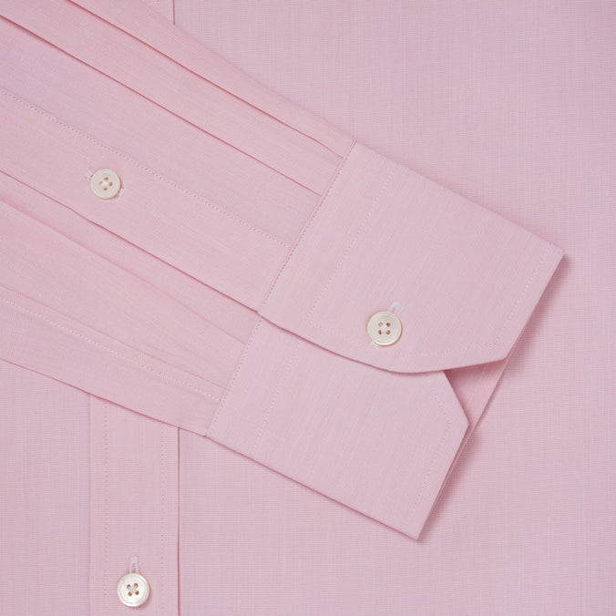 Pink Slim Fit End on End Formal Shirt