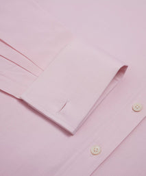 Pale Pink Tailored Fit Double Cuff Poplin Formal Shirt