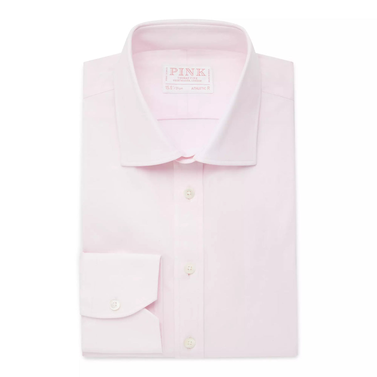 Pink Athletic Fit Stretch Plain Poplin Formal Shirt