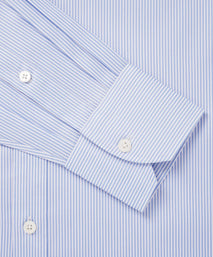 Pale Blue & White Tailored Fit Journey Twill Stripe Formal Shirt