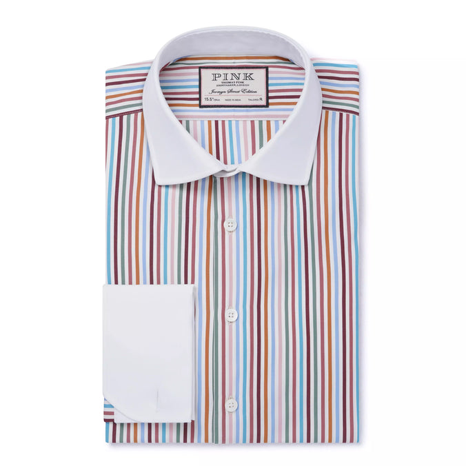 jermyn street dress shirts Green Bengal Stripe Poplin Women's Shirt Available in Six Styles