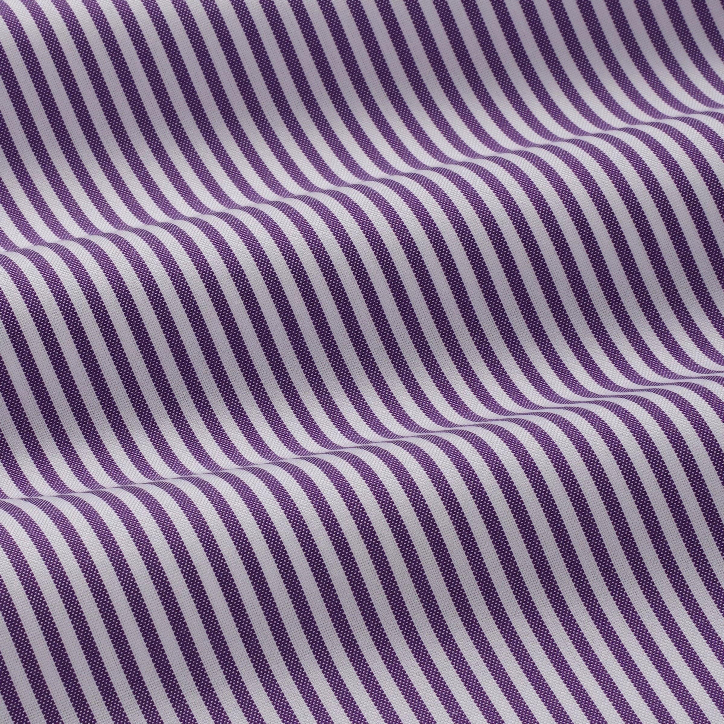 Lilac & White Classic Fit Cambridge Stripe Formal Shirt
